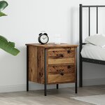 vidaXL Table de Chevet Bois Ancien 40x42x50 cm Bois Ingénierie