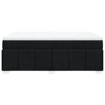 vidaXL Sommier à lattes de lit avec matelas Noir 140x200 cm Tissu