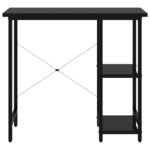 vidaXL Bureau d'ordinateur Noir 80x40x72 cm MDF et métal