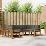 vidaXL Ensemble de canapés d'extérieur 6 pc Naturel et Anthracite