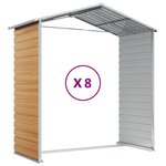 vidaXL Abri de jardin marron clair 191x725x198 cm acier galvanisé