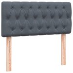 vidaXL Sommier à lattes de lit et matelas gris foncé 90x220 cm velours