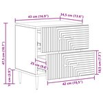 vidaXL Cabinet de chevet 2 Pièces Chêne Sonoma 43 x 34 5 x 47 5 cm