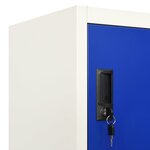 vidaXL Armoire à casiers Gris et bleu 90x40x180 cm Acier