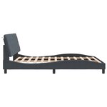 vidaXL Cadre de lit sans matelas gris foncé 160x200 cm velours
