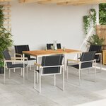 Ensemble de salle à manger de jardin vidaXL 7 pièces en bois d'acacia