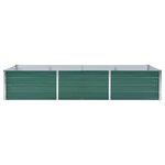 vidaXL Lit surélevé de jardin Acier galvanisé 240x80x45 cm Vert