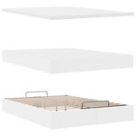 VidaXL Cadre de lit ottoman avec matelas blanc 140x200 cm similicuir