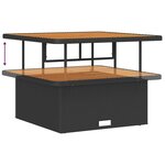 Ensemble de canapé de jardin 8 pièces vidaXL avec coussins Noirs en Rotin Acacia