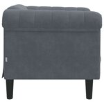 vidaXL Fauteuil gris foncé velours
