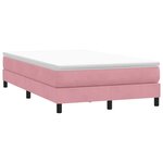 vidaXL Sommier à lattes de lit sans matelas rose 120x220 cm velours