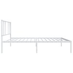 vidaXL Cadre de lit métal avec tête de lit blanc 75x190 cm