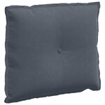 vidaXL Coussin de Dos Gris foncé 60 x 50 cm Tissu en velours côtelé