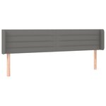 vidaXL Tête de lit à LED Gris foncé 203x16x78/88 cm Tissu