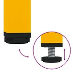 vidaXL Buffet haut jaune moutarde 68x39x103 5 cm acier