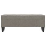 vidaXL Banc Gris clair 100x35x41 cm Velours
