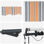 vidaXL Auvent Rétractable with Multicolore 600 × 300 cm tissu