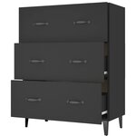 vidaXL Buffet noir 69 5x34x90 cm bois d'ingénierie