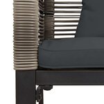 vidaXL Banc extérieur Gris et Gris foncé 117 x 54 x 74.5 cm polyrotin