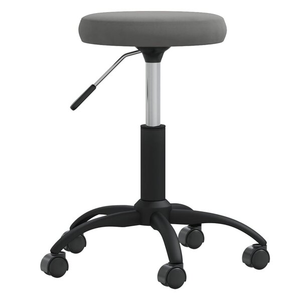 vidaXL Chaise pivotante de bureau Gris foncé Velours