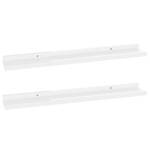 vidaXL Étagères murales 2 Pièces Blanc brillant 60x9x3 cm