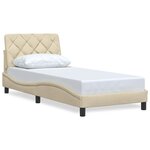 vidaXL Cadre de lit sans matelas crème 80x200 cm tissu