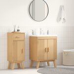vidaXL Meuble sous lavabo 114x43x73 5 cm en bois de pin massif