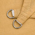 vidaXL Voile d'ombrage 160 g/m² carré sable 4x4 m PEHD