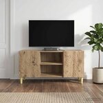 vidaXL Meuble TV 102 x 34 5 x 50 cm Chêne artisanal Bois d'ingénierie