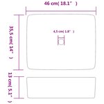 vidaXL Vasque à poser noir/bleu rectangulaire 46x35 5x13 cm céramique