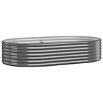 vidaXL Lit surélevé de jardin Acier galvanisé Anthracite