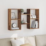 vidaXL Étagère murale vieux bois 96x18x60 cm bois d'ingénierie