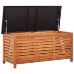 vidaXL Boîte de rangement de jardin 117x50x55 cm Eucalyptus solide