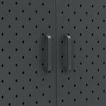 vidaXL Buffet haut Anthracite 80x35x135 cm Acier