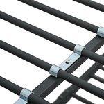 vidaXL Cadre de lit superposé sans matelas noir 140x200 cm/90x200 cm