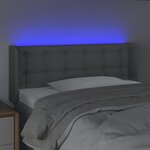 vidaXL Tête de lit à LED Gris clair 83x16x78/88 cm Tissu