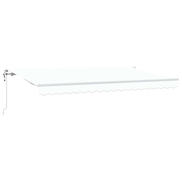 vidaXL Auvent Rétractable Blanc 400 x 200 cm tissu