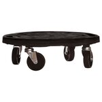 vidaXL Support sur roulettes pour plantes Diamètre 40 cm Noir 275 kg