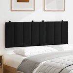 vidaXL Coussin de tête de lit Hanko noir 140 cm tissu