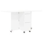 vidaXL Table à dîner 2 Pièces 140 x 80 x 77 cm Bois d'ingénierie Blanc