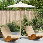 vidaXL Parasol de Jardin Crème 217x230 cm en Bambou