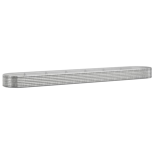 vidaXL Lit surélevé de jardin Acier galvanisé Argenté