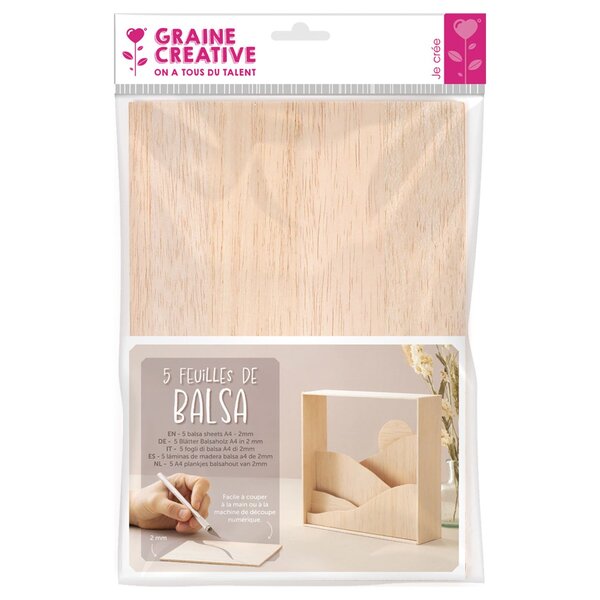 Planche de Balsa pour Maquette en Bois A4 5 pièces