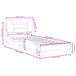vidaXL Cadre de lit avec LED sans matelas noir et blanc 90x190 cm