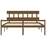 vidaXL Lit pour personne âgée et tête de lit 200x200 cm bois massif