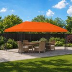 vidaXL Abri de jardin 6 x 3 m Orange Polyester et Acier 190 gsm