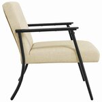 vidaXL fauteuil Crème 59 x 75 x 78 cm tissu