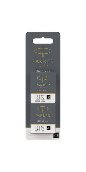 PARKER Blister de 2 étuis de 6 cartouches mini Quink pour stylo plume, encre rose