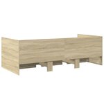 vidaXL Lit de jour et tiroirs chêne sonoma 75x190cm bois d'ingénierie