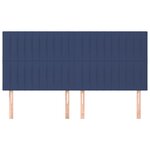 vidaXL Tête de lit Bleu 200x5x118/128 cm Tissu